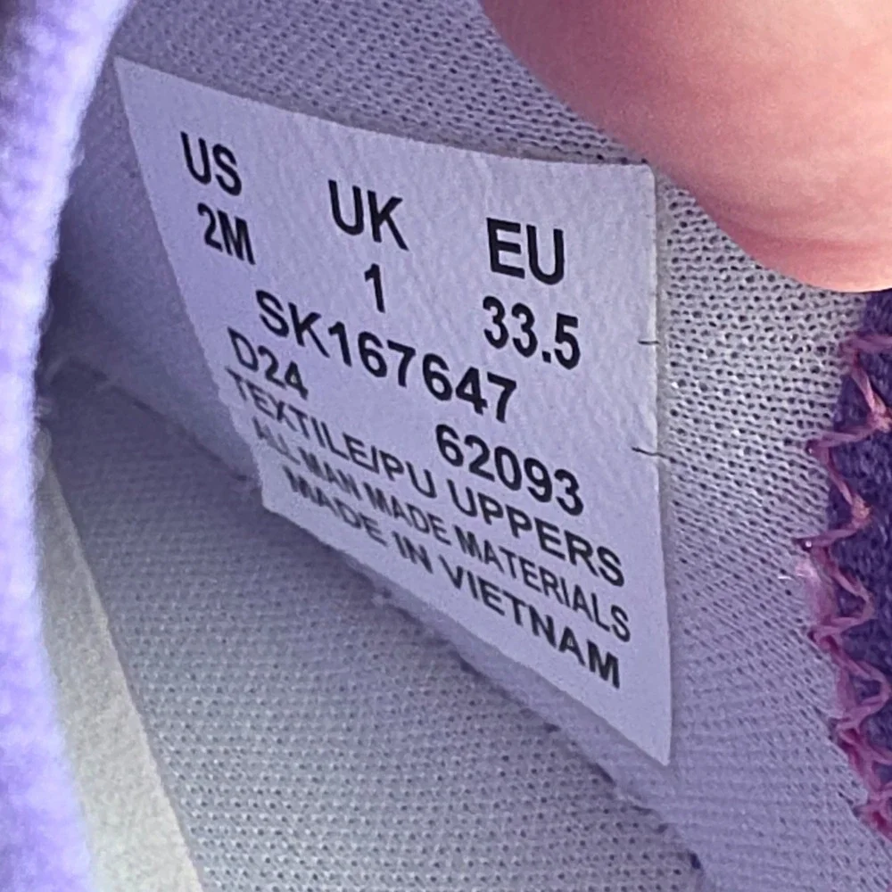 Saucony Kids SR Velocity Jr Purple Athletic Sneakers‎ Shoes Size 2M